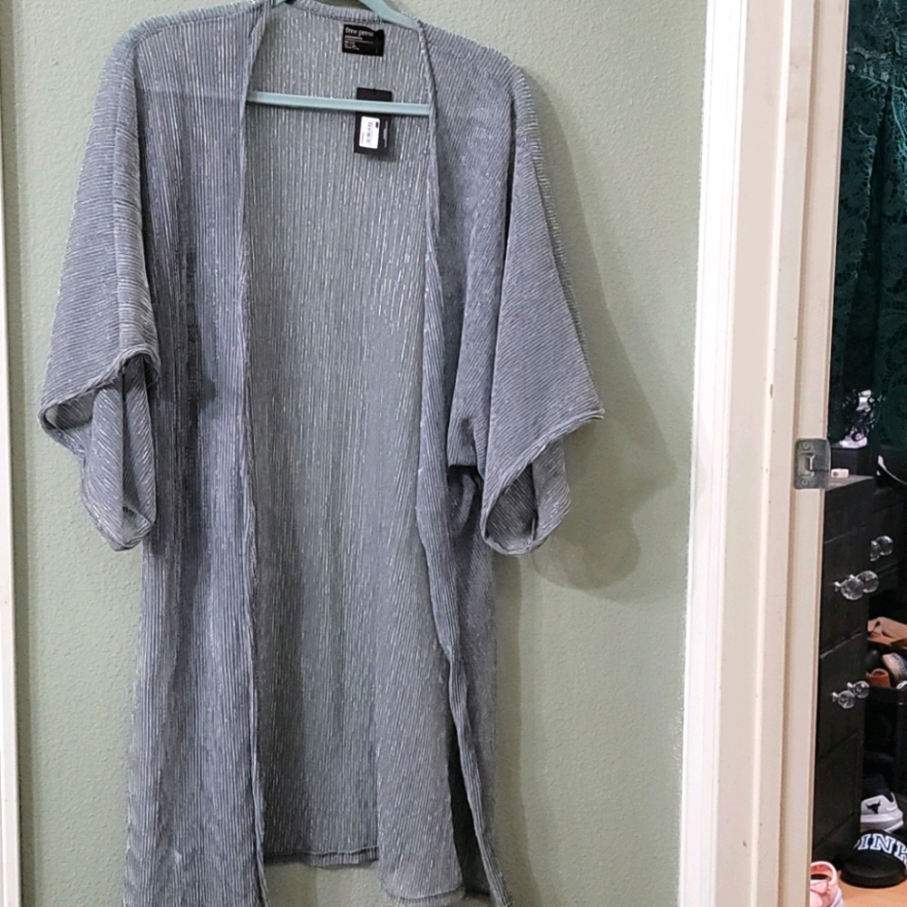 Silver Free Press Cardigan